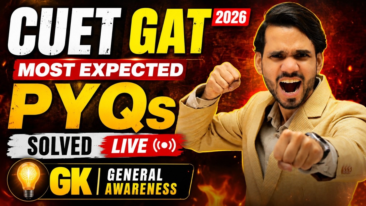 CUET GAT 2026 | MOST EXPECTED PYQs SOLVED | FINAL REVISION | MOST ...
