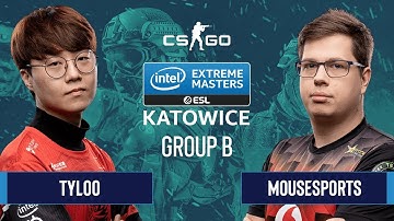 CS:GO - mousesports vs. TYLOO [Dust2] Map 2 - Group B - IEM Katowice 2020