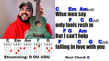 CAN'T HELP FALLING IN LOVE - Elvis Presley (Ukulele Play Along with Chords and Lyrics)