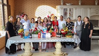 Семья Степана Канученко празднует Крестины Мишки и День Рождения Малины