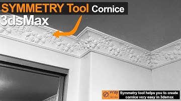 Symmetry Tool In 3dsmax |Cornice modeling | tutorial for beginner | Urdu Hindi