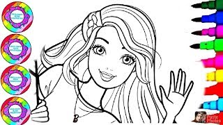 Coloring Drawing for Kids Barbie Elizabeth Wave to Everybody Coloring Page for Everyone