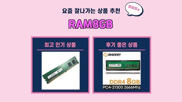 RAM8GB 추천 | 가격 파괴 이 가격에 이런 품질? | 최신 제품 소개   | 인기 쇼핑템