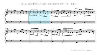 🎶 "Blue Bonnets Over The Border" For Harp 🎸🎸