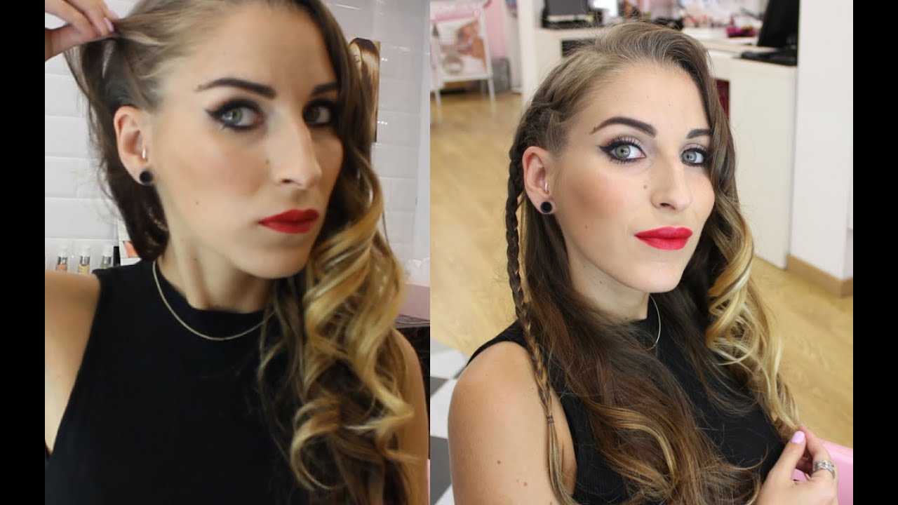 MLooks - Peinado con trenza lateral y ondas - YouTube