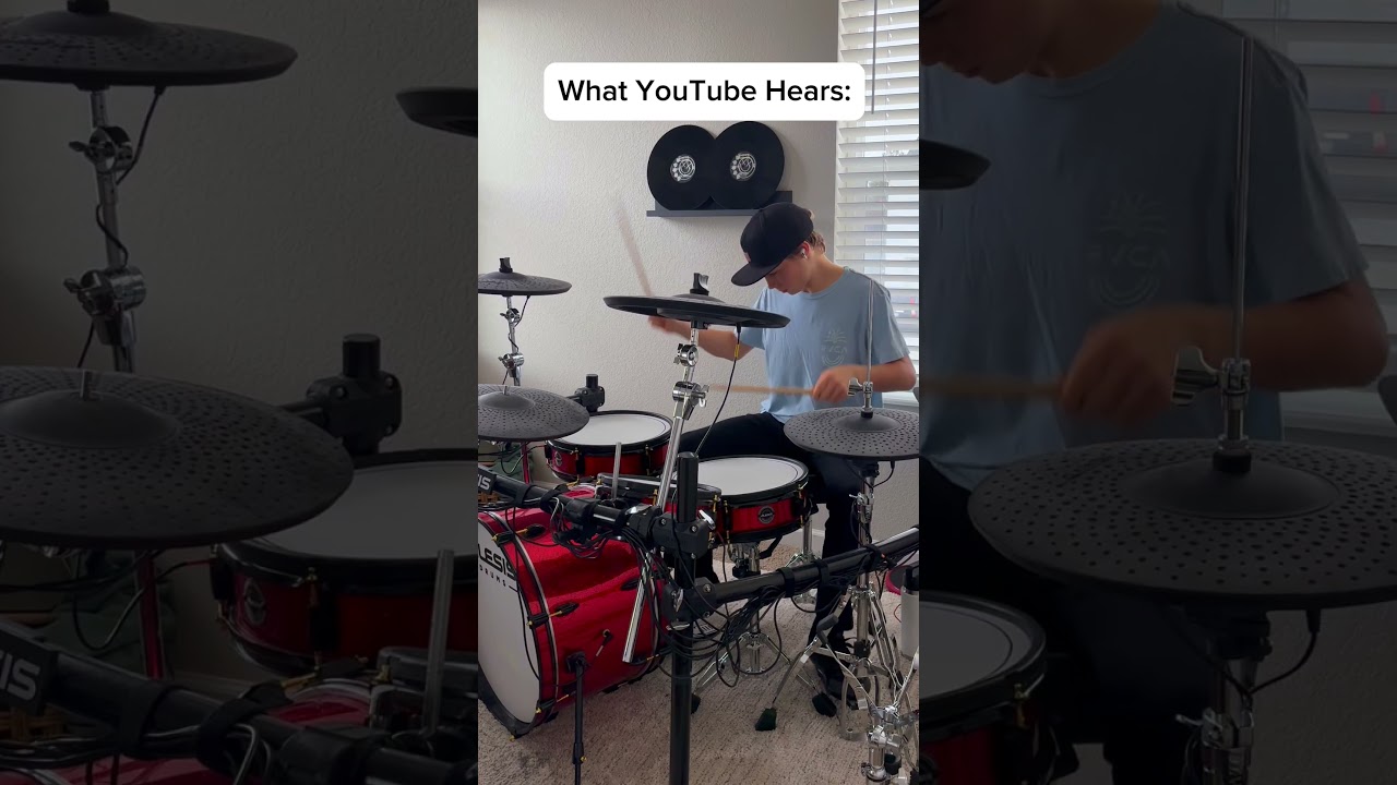 What YouTube hears v.s. What my neighbors hear… #drummer4life #drums #drums4life #Piercetheveil