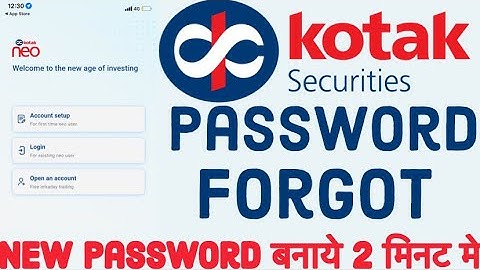 kotak securities login forgot password | kotak securities password forgot | #kotaksecurities