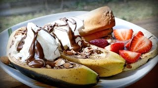 Десерт на гриле: бананы на углях с нутелой, орехами и еще кучей вкуснятины | Гриль рецепт 🔥🔥🔥 Десерт на гриле: бананы на углях с нутелой, орехами и еще кучей вкуснятины | Гриль рецепт 🔥🔥🔥