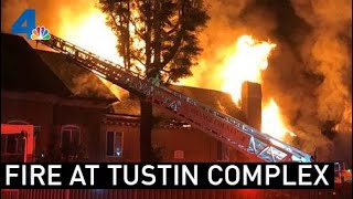 Fast-Moving Tustin Apartment Fire Injures Two | NBCLA