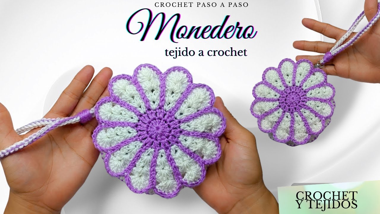 ❤ HERMOSO❤  monedero tejido a CROCHET paso a paso / cartera tejida a crochet