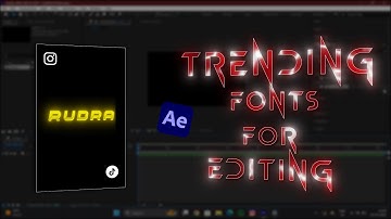 Trending Fonts For Editing | Font and Text Animation | Rudra Edits