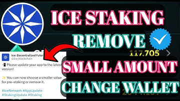 Ice Launch Reset Option। Ice Network Stake Update। Ice Network  Stake Removed। Ice Network Mining।