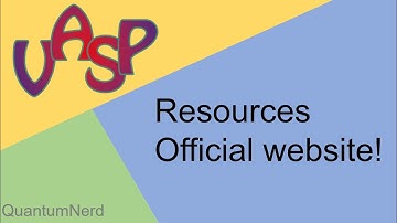 vasp tutorial: 6. useful resources - official website