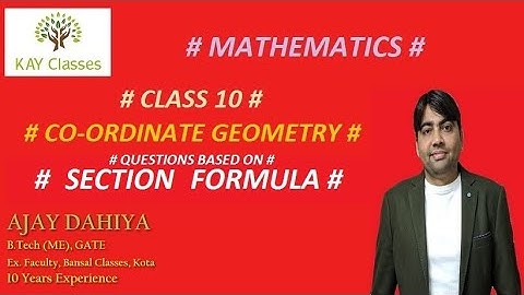 CLASS 10 || LECTURE-16 || CO-ORDINATE GEOMETRY || MATHEMATICS || RD SHARMA QUESTION || DAHIYA SIR ||