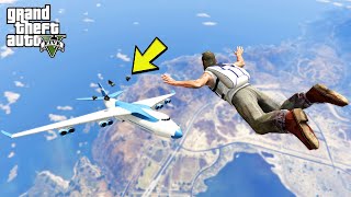 قراند 5 : هل ستتحطم طائرة الشحن رغم إنعدام الجاذبية ؟ | GTA V Cargo Plan 0 Gravity