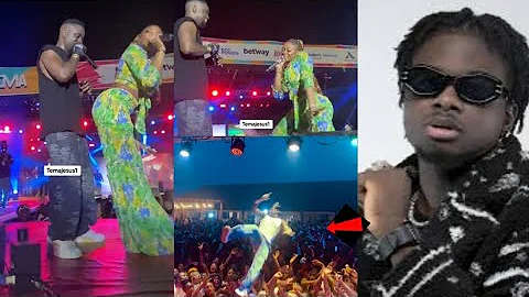 Sefa Seduces Sarkodie on Stage As Kwame Eugene threw himself into the fans at this is Tema concert😳