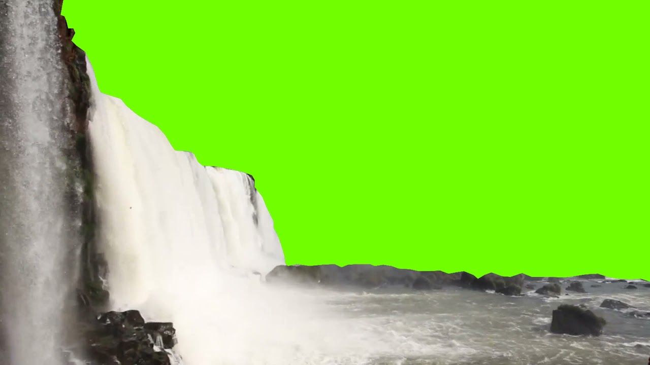 Green screen waterfall, chroma key nature, footage waterfall, pantalla verde 4