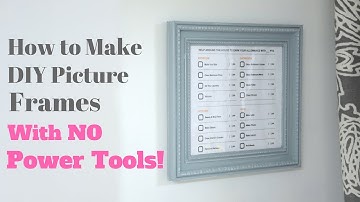 How to Make DIY Picture Frames With No Power Tools - DIY Tutorial - Thrift Diving