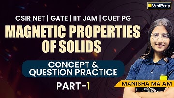 Magnetic Properties of Solids | Concept & Question Practice Part–1| CSIR NET, GATE, IIT JAM, CUET PG