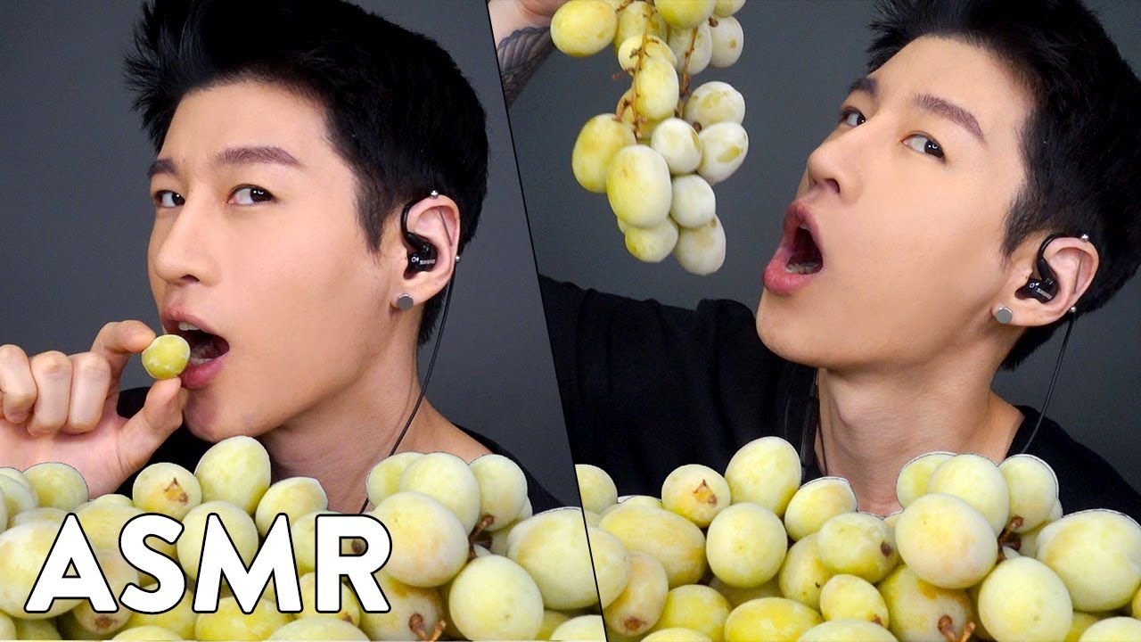 *ASMR* BIG FROZEN GRAPES (No Talking) Slushy Eating Sounds | Zach Choi ASMR