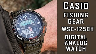 Casio WSC1250h Fishing indication and Moon phase digitalanalog watch review #casio #gedmislaguna