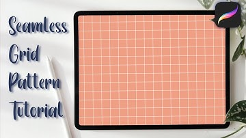How To Make A Seamless Grid Pattern Tutorial in Procreate Tutorial.