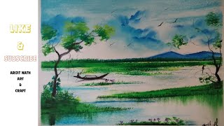 How to use easy pastel ❤️ nature scenery drawing by pastel colour