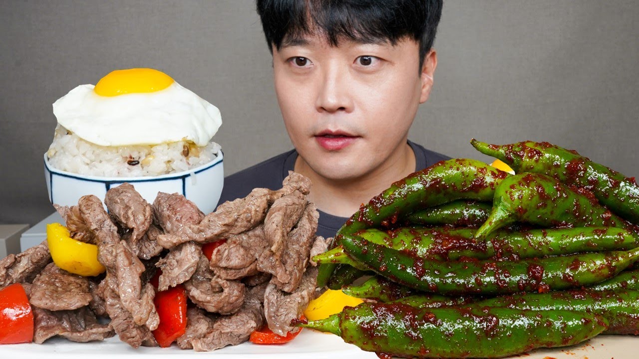 [와차밥] 소갈비살 고추김치 먹방 Beef Ribs & Chili Pepper Kimchi ASMR MUKBANG REAL SOUND EATING