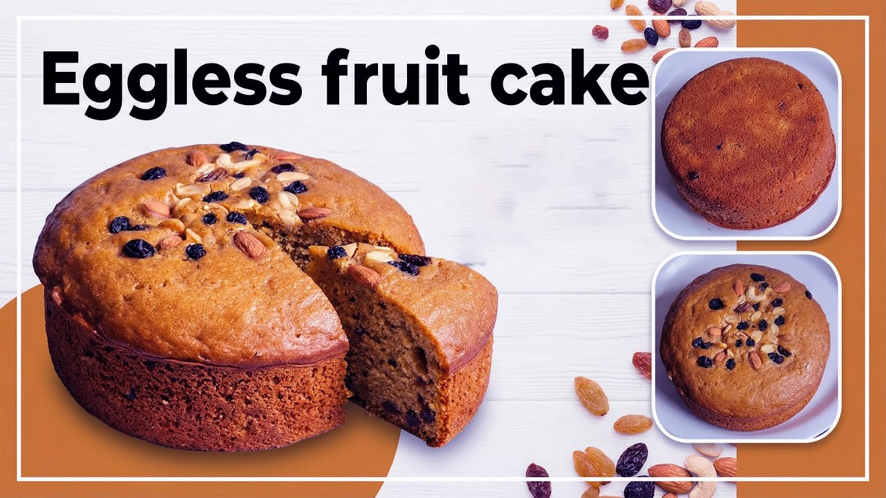 You can make such a beautiful fruit cake at home without eggs at a low cost, it will fill your heart