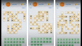 Math Crossword Number puzzle - Expert - Level 244 - Level 245 - Level 246