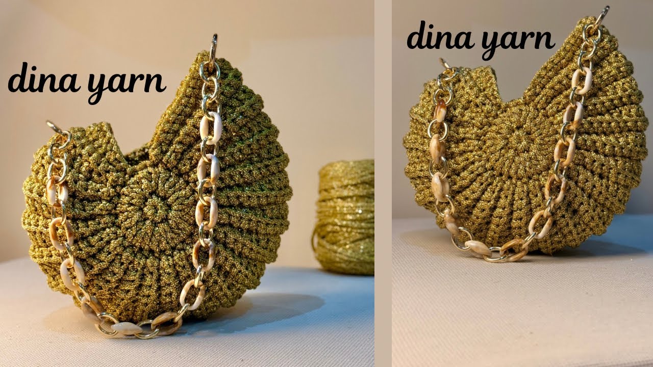 شنطة كروشيه صدفه فاخرة باليد bolso de ganchillo