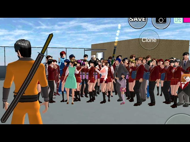 Five seconds before the missile was dropped!? The explosion was too big | Sakura School Simulator class=