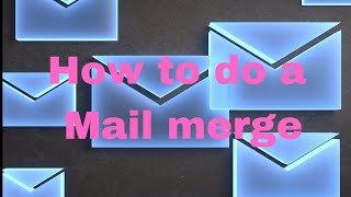 Creating a Mail merge between Word and Excel