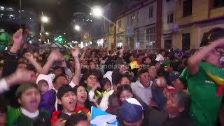 Fans celebrate Bolivia's victory over Suriname and dream of qualifying for a second World Cup