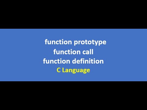 Function prototype ||