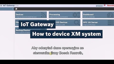 Połączenie sterowników serii XM z IoT Gateway