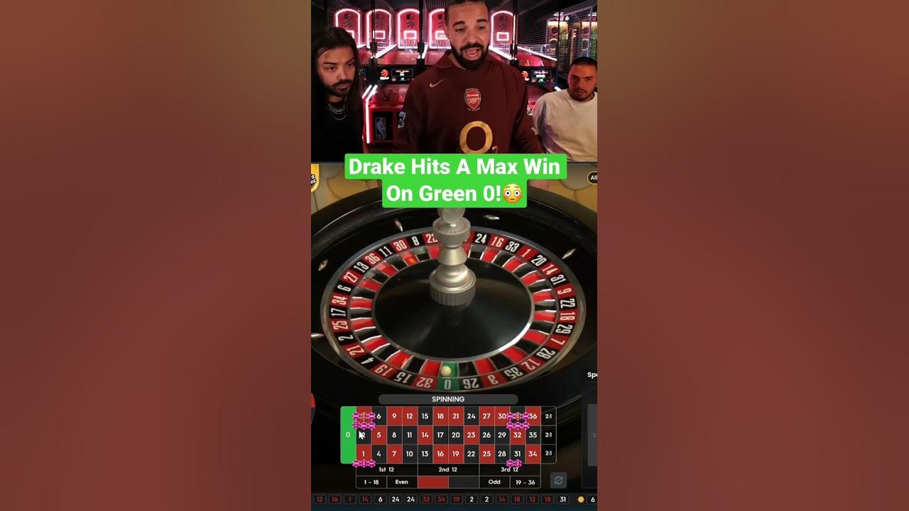 Drake Hits A Max Win On Green 0 Playing Roulette! #drake #roulette #maxwin #bigwin #casino
