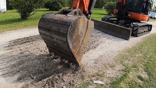BUDGET MASTER! How To Repair A Severely Potholed 400' Driveway With A Mini-Excavator!