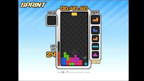 Tetris friends sprint mode (40 lines) in 1:35.94