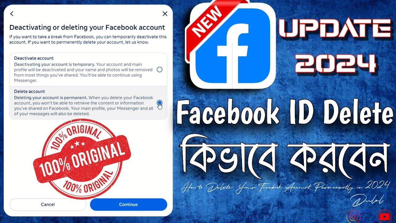 How to Delete Your Facebook Account Permanently in 2024 - YouTube