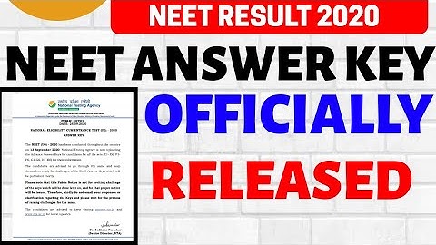 NEET 2020 ANSWER KEY OFFICIALLY RELEASED 🔥NEET Answer Key Challanged/ OMR Sheet Challenge