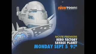 Nicktoons Hero Factory Savage Planet Movie Premiere Promo Monday Sept. 5 & Monday Versions 2011