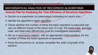 DAA 2 18 Mathematical analysis of recursive algorithms