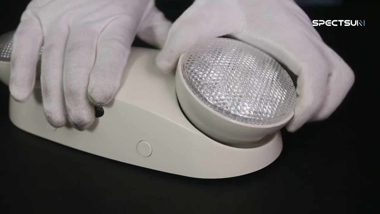 SPECTSUN Led Emergency Light White, Commercial Emergency Light with Battery Backup, Exit Sign Set