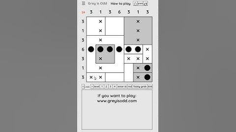 Grey is Odd - Today grids. Solution level 3 7X7 dated 03-21-2024