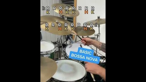 How To Play A Bossa Nova On Drums in 30 seconds #Shorts