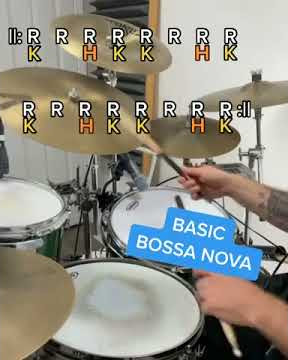 How To Play A Bossa Nova On Drums in 30 seconds #Shorts