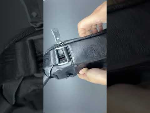 Чёрная кожаная сумка через плечо Tiding Bag M38-1030A video