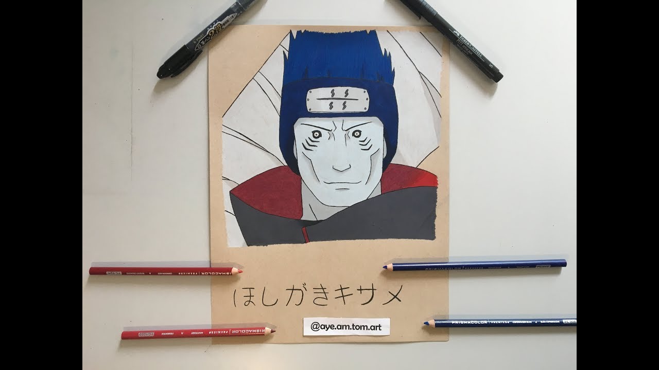 Naruto Akatsuki Kisame Speeddrawing 7 Aye Am Tom Art Youtube