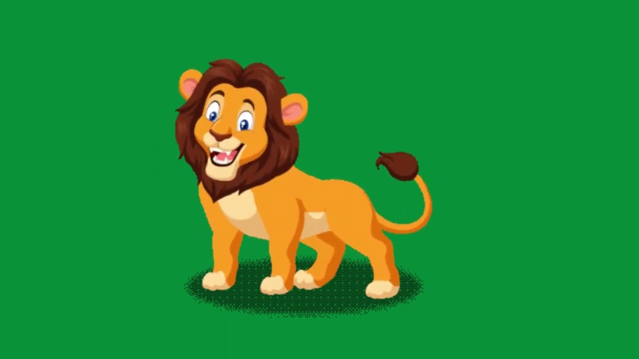 Green Screen LION animated